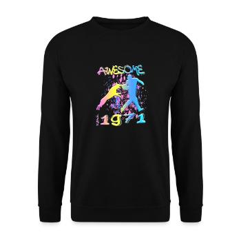 Awesome since 1971. Agility, Hundetraining - Unisex Sweatshirt - black - Front - Alina (178cm) & Michal (187cm)