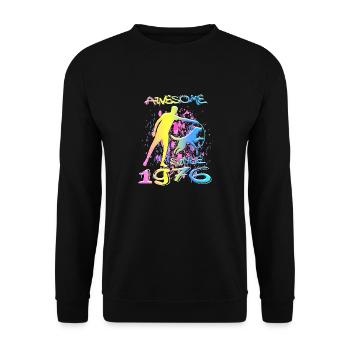 Génial depuis 1976. Agilité, Hundetraining - Sweat-shirt Unisexe - noir - Devant - Alina (178cm) & Michal (187cm)