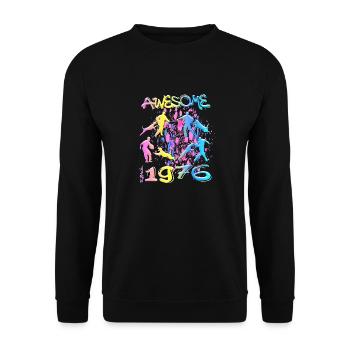 Génial depuis 1976. Agilité, Hundetraining - Sweat-shirt Unisexe - noir - Devant - Alina (178cm) & Michal (187cm)