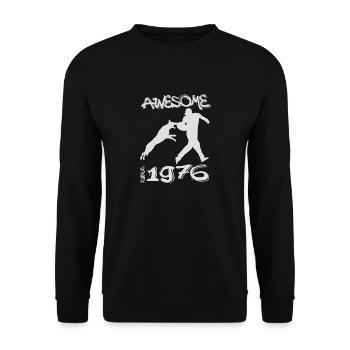 Génial depuis 1976. Agilité, Hundetraining - Sweat-shirt Unisexe - noir - Devant - Alina (178cm) & Michal (187cm)