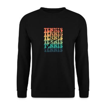 Tennis pattern retro tennis lover vintage - Unisex Pullover - Schwarz - Vorne - Alina (178cm) & Michal (187cm)