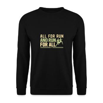 All for run and run for all - Unisex Sweatshirt - black - Front - Alina (178cm) & Michal (187cm)