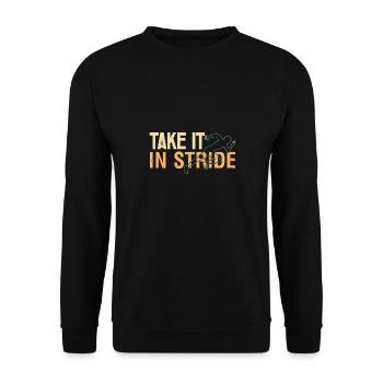 Run Runners Take it in Stride - Unisex Sweatshirt - black - Front - Alina (178cm) & Michal (187cm)