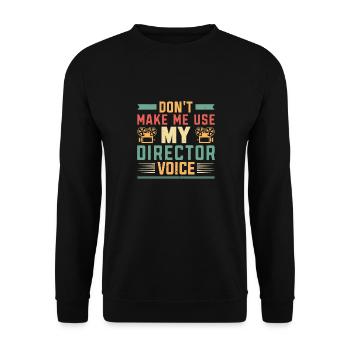 Ne me faites pas utiliser ma voix de réalisateur Film - Sweat-shirt Unisexe - noir - Devant - Alina (178cm) & Michal (187cm)