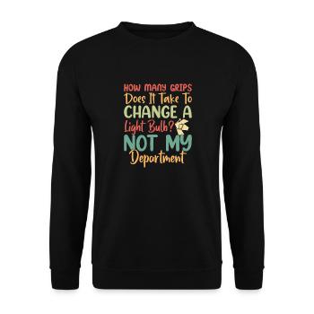 How many grips does it take to chance .. - Unisex Sweatshirt - black - Front - Alina (178cm) & Michal (187cm)