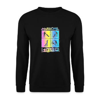 Awesome since 1982. Agility, Hundetraining - Unisex Sweatshirt - black - Front - Alina (178cm) & Michal (187cm)