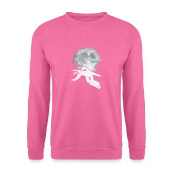 Snowboard Moon Lustige Snowboarder Freestyle Snow - Unisex Pullover - Pink - Vorne