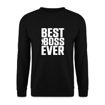 Best Boss Ever Work Business Work Colleagues - Unisex Sweatshirt - black - Front - Alina (178cm) & Michal (187cm)