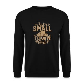 Nur Ein Kleines Stadtmädchendorf, Kleines - Unisex Pullover - Schwarz - Vorne - Alina (178cm) & Michal (187cm)