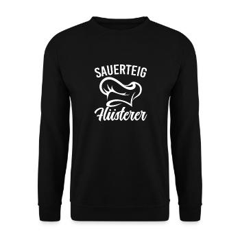 Sauerteig Flüsterer Bäcker Bäckermeister Backen - Unisex Pullover - Schwarz - Vorne - Alina (178cm) & Michal (187cm)
