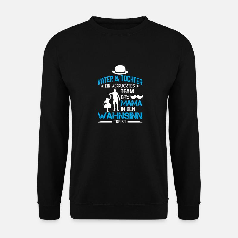 Vater und Tochter Partnerlook Papa Vatertag - Unisex Pullover - Schwarz