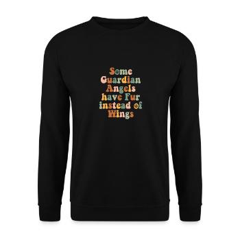 Guardian Angles Have Fur Instead Of Wings, Dog - Unisex Sweatshirt - black - Front - Alina (178cm) & Michal (187cm)