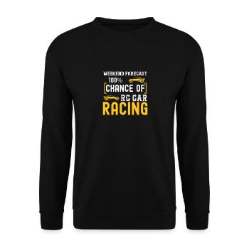 Prévisions du week-end 100% de chances de course de voitures RC - Sweat-shirt Unisexe - noir - Devant - Alina (178cm) & Michal (187cm)