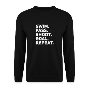 Water Polo Wasserball - Unisex Sweatshirt - black - Front - Alina (178cm) & Michal (187cm)