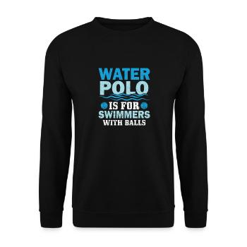 Water Polo Wasserball - Unisex Sweatshirt - black - Front - Alina (178cm) & Michal (187cm)