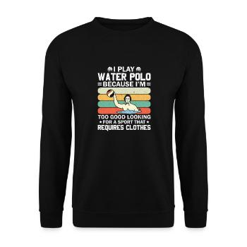 Water Polo Wasserball - Unisex Sweatshirt - black - Front - Alina (178cm) & Michal (187cm)