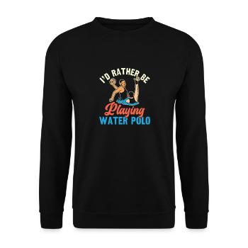Water Polo Wasserball - Unisex Sweatshirt - black - Front - Alina (178cm) & Michal (187cm)