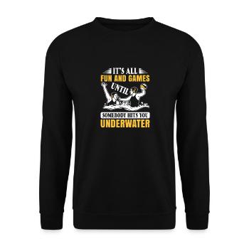 Water Polo Wasserball - Unisex Sweatshirt - black - Front - Alina (178cm) & Michal (187cm)