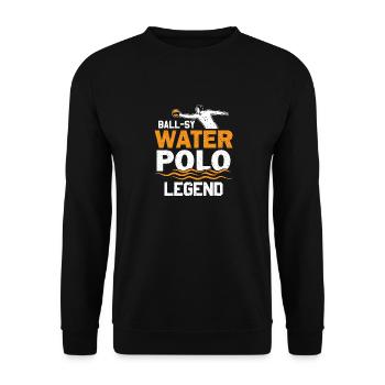 Water Polo Wasserball - Unisex Sweatshirt - black - Front - Alina (178cm) & Michal (187cm)