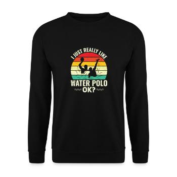 Water Polo Wasserball - Unisex Sweatshirt - black - Front - Alina (178cm) & Michal (187cm)
