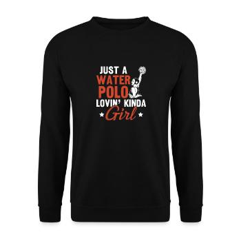 Water Polo Wasserball - Unisex Sweatshirt - black - Front - Alina (178cm) & Michal (187cm)