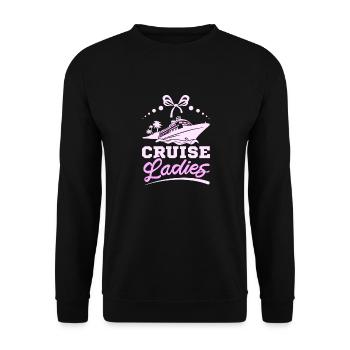 Girls Cruising party ship Cruise ladies - Unisex Sweatshirt - black - Front - Alina (178cm) & Michal (187cm)
