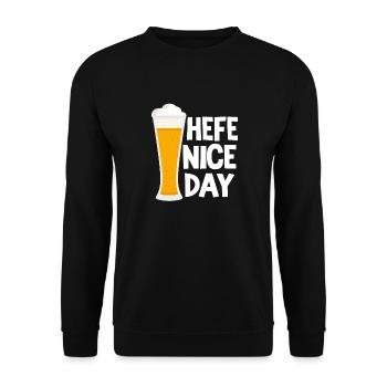 Weizenbier Brauer Hobbybrauer Hefe Nice Day Bier - Unisex Pullover - Schwarz - Vorne - Alina (178cm) & Michal (187cm)