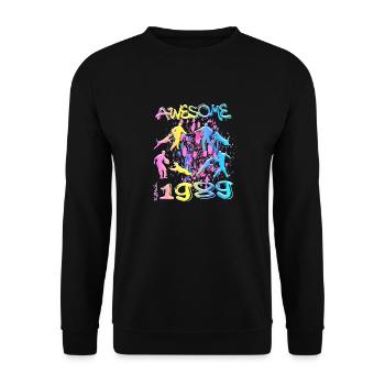 Génial depuis 1989. Agilité, Hundetraining - Sweat-shirt Unisexe - noir - Devant - Alina (178cm) & Michal (187cm)
