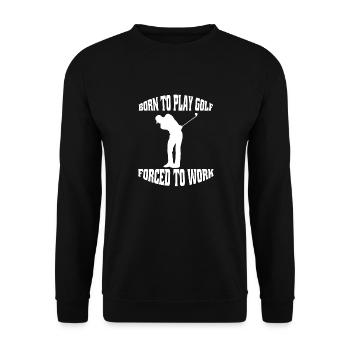 Golf Spruch Golfschläger Golfball Golfspielerin - Unisex Pullover - Schwarz - Vorne - Alina (178cm) & Michal (187cm)