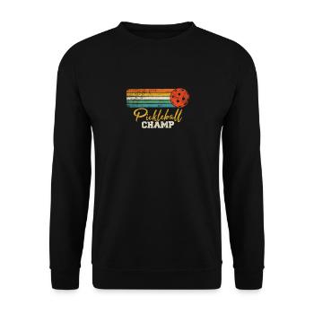 Pickleball Champion Funny Retro Pickleball Player - Unisex Sweatshirt - black - Front - Alina (178cm) & Michal (187cm)