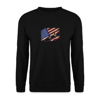 Drapeau américain Snowboard Snowboard - Sweat-shirt Unisexe - noir - Devant - Alina (178cm) & Michal (187cm)