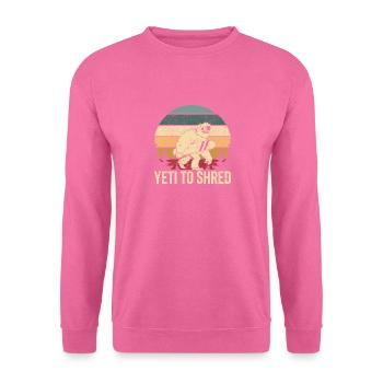 Snowboard Sasquatch Funny Snowboarding Bigfoot - Unisex Pullover - Pink - Vorne