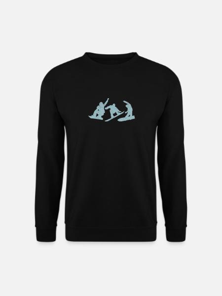 Freestyle Snowboarder Jumping Freestyle Downhill - Unisex Sweatshirt - black