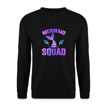 Mermaid Squad Mythical Creature Fin Mermaid - Sweat-shirt Unisexe - noir - Devant - Alina (178cm) & Michal (187cm)