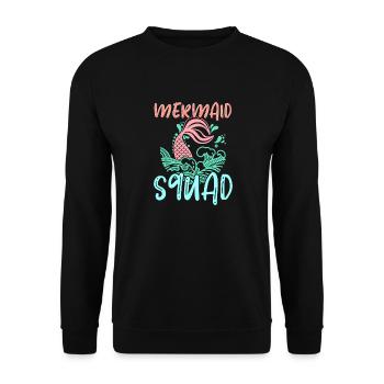 Mermaid Squad Mythical Creature Fin Mermaid - Sweat-shirt Unisexe - noir - Devant - Alina (178cm) & Michal (187cm)
