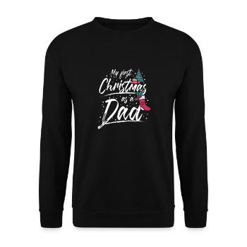 First christmas as a dad - Unisex Pullover - Schwarz - Vorne - Alina (178cm) & Michal (187cm)