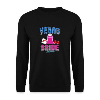 Vegas Bride Squad Retro Vegas Wedding T-Shirt - Unisex Sweatshirt - black - Front - Alina (178cm) & Michal (187cm)