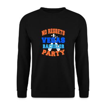 No Regrets Vegas Bachelor Party Vegas Wedding - Unisex Sweatshirt - black - Front - Alina (178cm) & Michal (187cm)