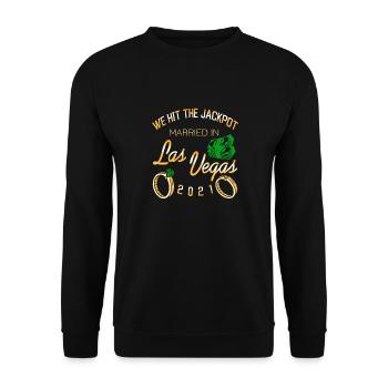 Nous avons touché le jackpot Mariés à Las Vegas 2021 Rétro - Sweat-shirt Unisexe - noir - Devant - Alina (178cm) & Michal (187cm)