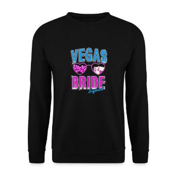 Cute Retro Vegas Bride Squad Vegas Wedding T-Shirt - Unisex Sweatshirt - black - Front - Alina (178cm) & Michal (187cm)