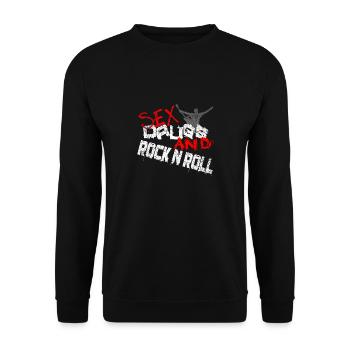 Grunge Sex Drugs And Rock And Roll - Sweat-shirt Unisexe - noir - Devant - Alina (178cm) & Michal (187cm)