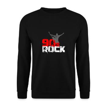 Vintage 90s Rock Music Guitarist - Unisex Sweatshirt - black - Front - Alina (178cm) & Michal (187cm)