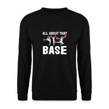 Cheerleader Über Diese Basis -Cheerleading - Unisex Pullover - Schwarz - Vorne - Alina (178cm) & Michal (187cm)