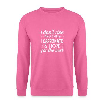 Personne grincheuse du matin sarcastique - Sweat-shirt Unisexe - rose - Devant