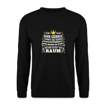 Kneipen-Besitzer Barkeeper Wirt - Unisex Pullover - Schwarz - Vorne - Alina (178cm) & Michal (187cm)