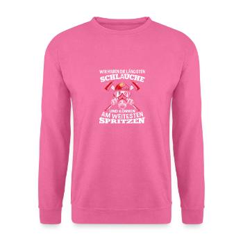Wir Haben Die Längsten Schläuche Versauter - Unisex Pullover - Pink - Vorne
