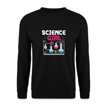 Science girls -chemistry schoolgirls women - Unisex Sweatshirt - black - Front - Alina (178cm) & Michal (187cm)