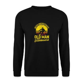 Drôle de skieur Ne sous-estimez jamais un vieux - Sweat-shirt Unisexe - noir - Devant - Alina (178cm) & Michal (187cm)