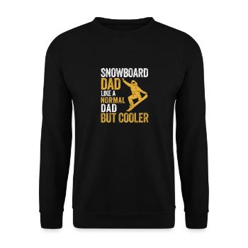 Snowboard Dad Witzig Snowboarding Daddy Snowboarde - Unisex Pullover - Schwarz - Vorne - Alina (178cm) & Michal (187cm)