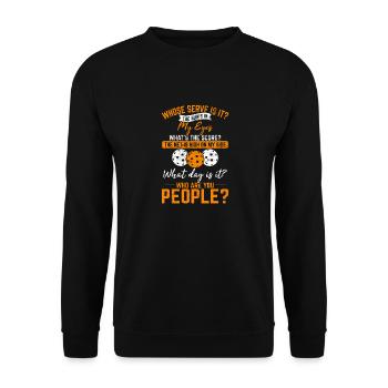 Theres No Crying in Pickleball Funny Pickleball Pl - Unisex Pullover - Schwarz - Vorne - Alina (178cm) & Michal (187cm)